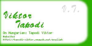 viktor tapodi business card